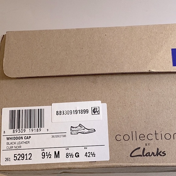 Clarks Men’s Whiddon Cap- Toe Oxfords Black Size 9-1/2 M - Picture 7 of 7